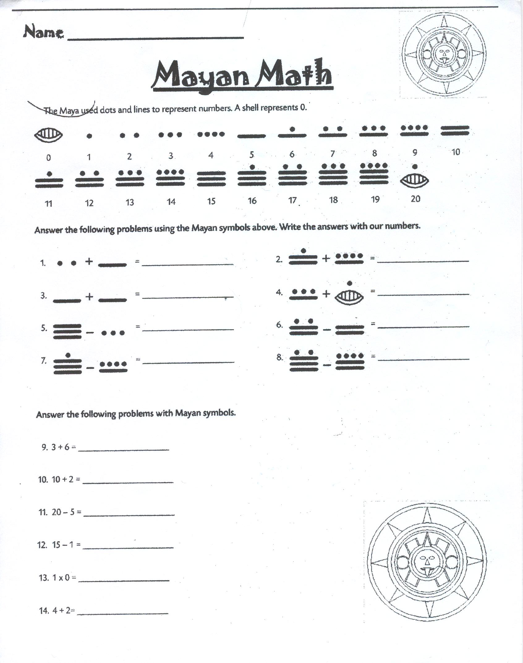 mayan math mayan math